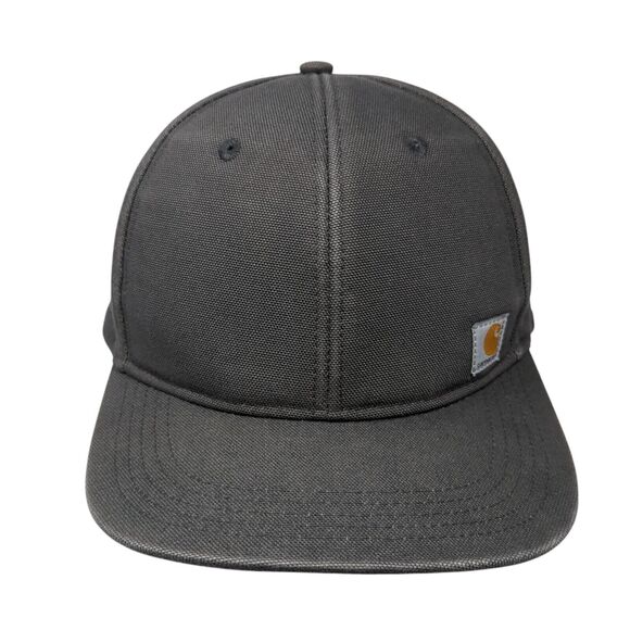 Carhartt Snapback Hat Gray One Size Adjustable Embroidered Patch Logo 6 Panel - Picture 1 of 8